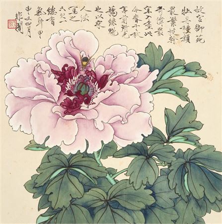 Peony and Bee