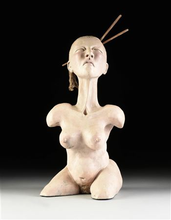 "Nude with Chopsticks in Her Hair," 1986