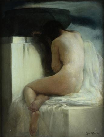 "Nude Seated on Marble Base," 1903