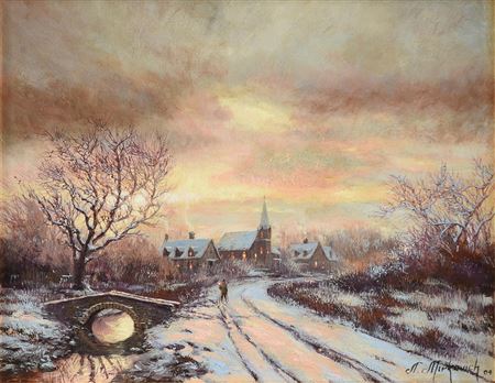 "Winter Sunset outside the Village," 2004
