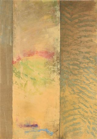Untitled with Gold, Red, and Green