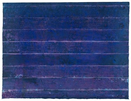 Balken in Violett und Blau.