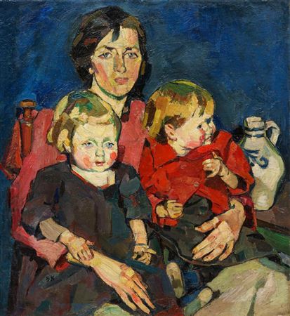 Bildnis Susanna mit zwei Kindern.