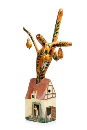 Bauernhaus mit Birnbaum.
