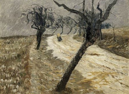 Einsamer Feldweg.