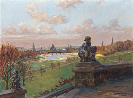 Dresden  Blick vom Waldschlvsschen.
