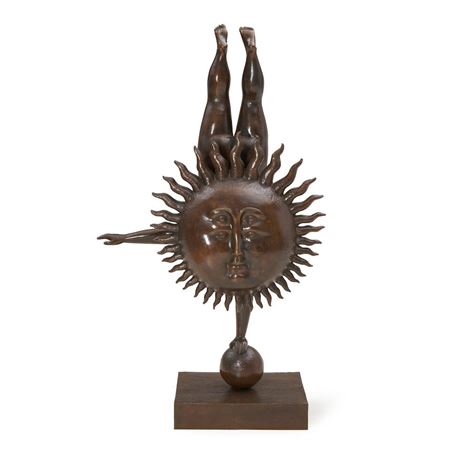"ACROBAT SUN" SERREALIST SCULPTURE by Sergio Bustamante - Auction record, sale price, and art valuation. Compare with similar artists and explore comparable artworks.