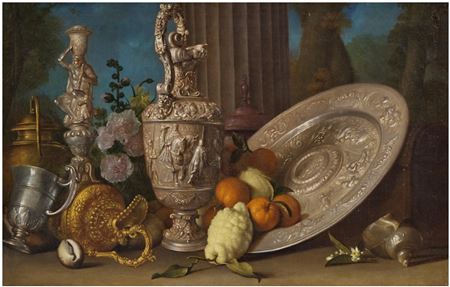 Still Life with Hercules Candlestick and Other objets de vertu
