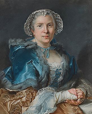 Portrait of a Woman wearing a Blue Mantelet with a "Coqueluchon" Bonnet by Louis Vigee - Auction record, sale price, and art valuation. Compare with similar artists and explore comparable artworks.