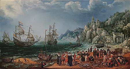 Sample artwork by Adam Willaerts (1577 - 1664), known for battle scene, coastal scene, and depiction of dutch daily life painting - View similar artists and auction records