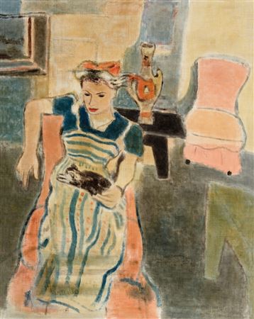 Girl with a Cat