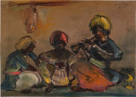 Sample artwork by Sailoz Mukherjea (1907 - 1960), known for painting - View similar artists and auction records