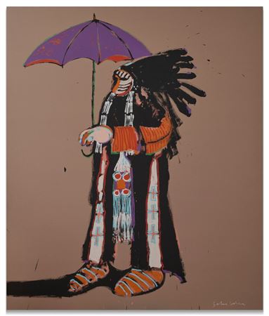 Indian with Umbrella