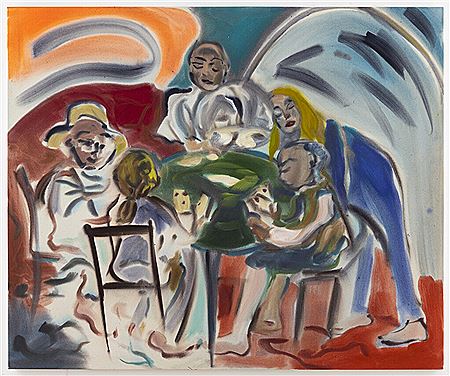 Sample artwork by Sophie Von Hellermann (Born 1975), known for large scale canvas narrative themed painting - View similar artists and auction records