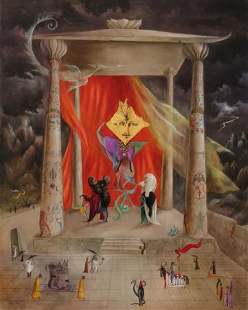 Temple of the Word by Leonora Carrington - Auction record, sale price, and art valuation. Compare with similar artists and explore comparable artworks.