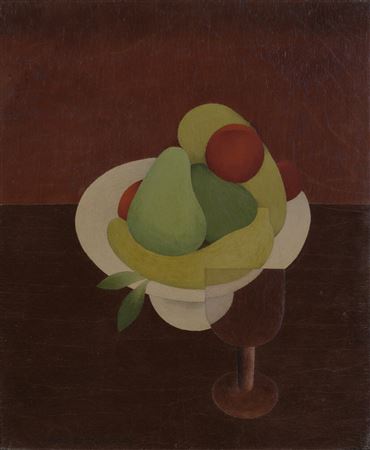 Still Life of Fruit Bowl and Glass