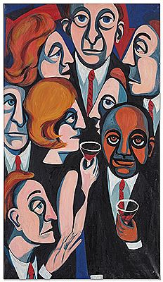 American People Series #7: The Cocktail Party by Faith Ringgold - Auction record, sale price, and art valuation. Compare with similar artists and explore comparable artworks.