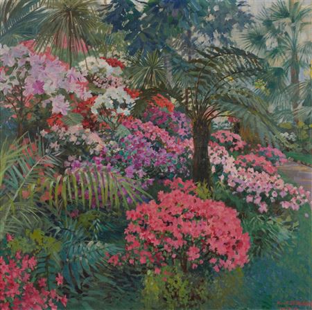 Botanischer Garten in Wien (Botanical Garden in Vienna) by Georg Gerlach - Auction record, sale price, and art valuation. Compare with similar artists and explore comparable artworks.