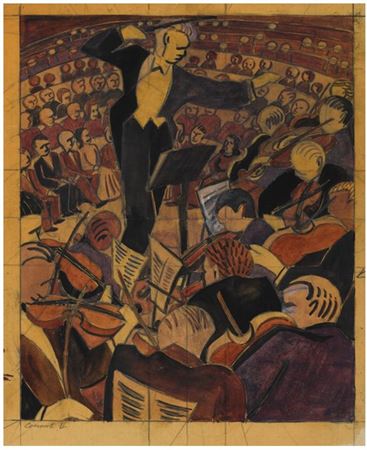 Preparatory sketch for Concert II (Double-sided) by Lill Tschudi - Auction record, sale price, and art valuation. Compare with similar artists and explore comparable artworks.