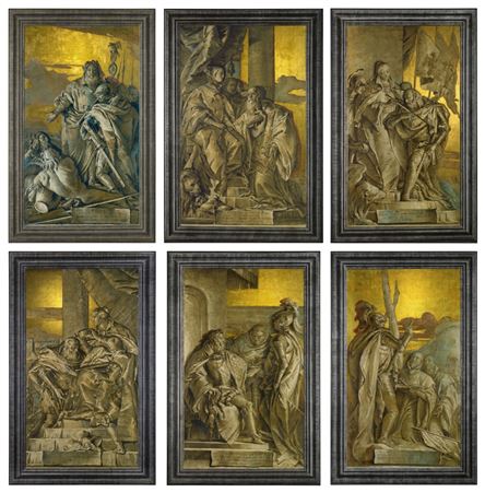 A Set of Six Paintings depicting the Celebrated Deeds of the Porto Family of Vicenza