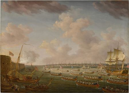 View of Portsmouth Harbour entrance on 22 June 1773 by Richard Paton - Auction record, sale price, and art valuation. Compare with similar artists and explore comparable artworks.