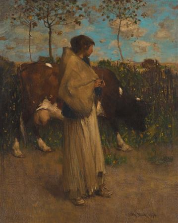 Morning Pasture by Thomas Austen Brown - Auction record, sale price, and art valuation. Compare with similar artists and explore comparable artworks.