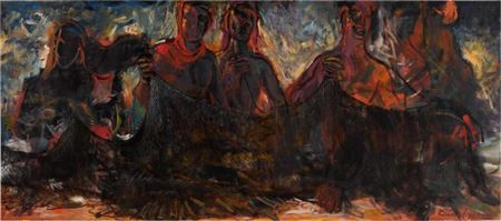 Untitled (Group of Figures) by Zainul Abedin - Auction record, sale price, and art valuation. Compare with similar artists and explore comparable artworks.