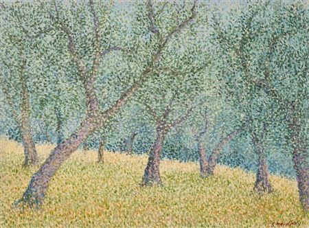 Sample artwork by Serge Mendjisky (1929 - 2017), known for landscape, buildings, genre, still life painting, sculpture - View similar artists and auction records