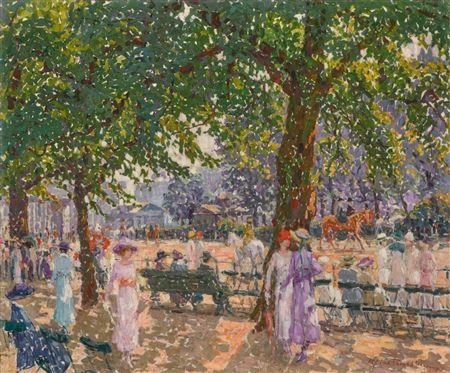 Rotten Row (Hyde Park) by Alfons Proost - Auction record, sale price, and art valuation. Compare with similar artists and explore comparable artworks.