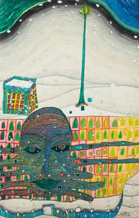 Winterbild - Polyp - Wintergeist by Friedensreich Hundertwasser - Auction record, sale price, and art valuation. Compare with similar artists and explore comparable artworks.