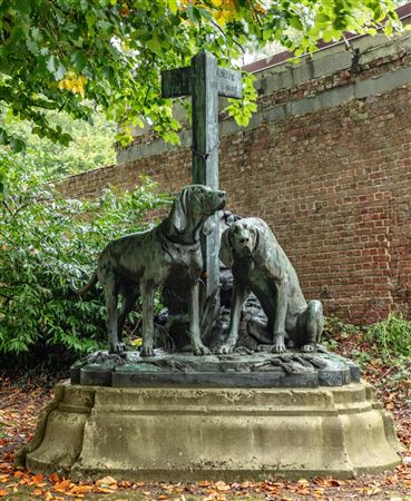 French cross-breed relay hounds, belonging to Jacques Stern's pack by Auguste Nicholas Cain - Auction record, sale price, and art valuation. Compare with similar artists and explore comparable artworks.