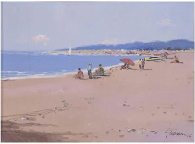 "BEACH" by Antonio M Sadurni i Albana - Auction record, sale price, and art valuation. Compare with similar artists and explore comparable artworks.