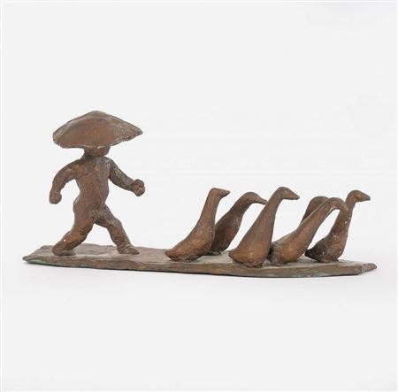 A LITTLE GOOSE GIRL by Vera Mohr-Moller - Auction record, sale price, and art valuation. Compare with similar artists and explore comparable artworks.