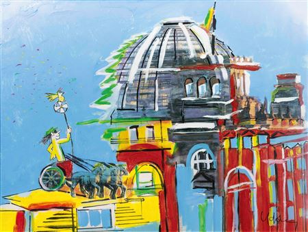 Sample artwork by Udo Lindenberg (Born 1946), known for rock music and painting - View similar artists and auction records