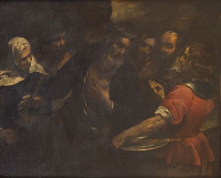 The emissaries of Alexander the Great deliver the sceptre and the keys of the city of Sidon to Abdalonimo by Luciano Borzone - Auction record, sale price, and art valuation. Compare with similar artists and explore comparable artworks.