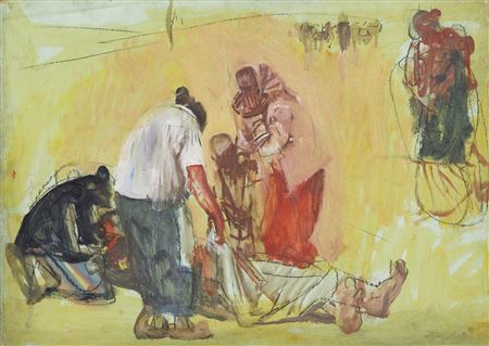 Mourning by Evsey Evseevich Moiseyenko - Auction record, sale price, and art valuation. Compare with similar artists and explore comparable artworks.