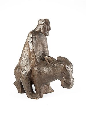Figure and donkey