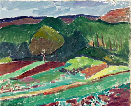 Croissants et Brioches, and Untitled, (Landscape)