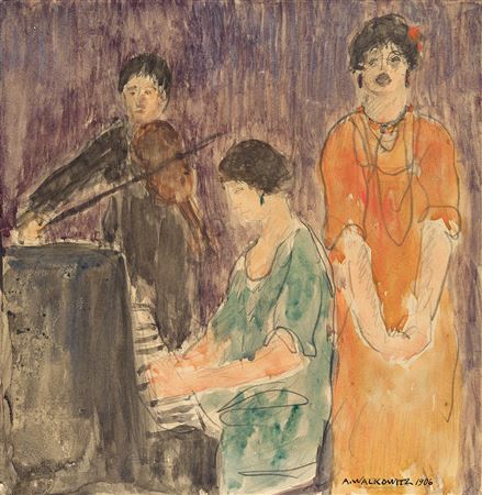 Untitled, Trio, (Two Watercolors)