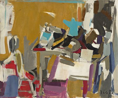 Untitled, (Interior with Blue Kettle)