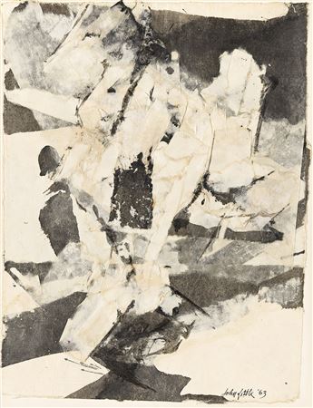Untitled (Abstract Composition, Black and White Collage).