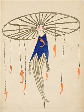 Chapeau aux poissons rouges
