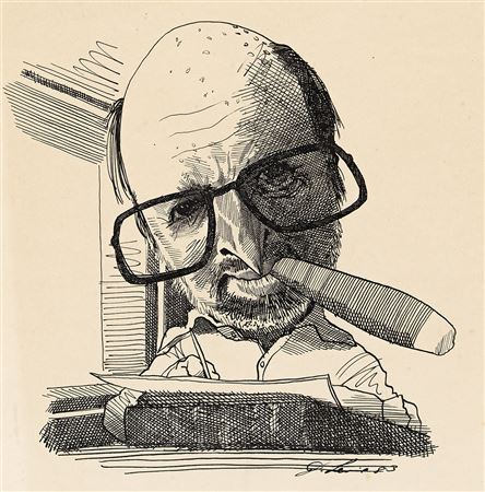 Jules Feiffer with Cigar