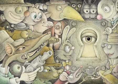 Through the Keyhold by Wayne Anderson - Auction record, sale price, and art valuation. Compare with similar artists and explore comparable artworks.