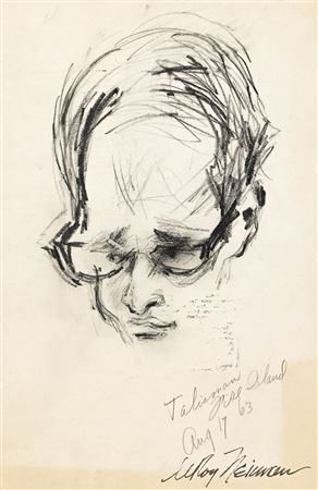 Portrait of Jules Feiffer, Fire Island