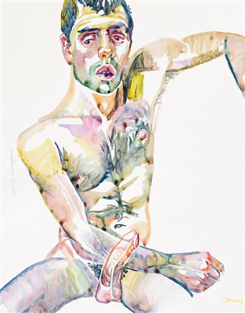 Portait of Anthony Matarazzo by Don Bachardy - Auction record, sale price, and art valuation. Compare with similar artists and explore comparable artworks.