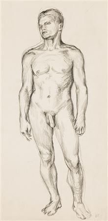 Untitled (Group of 4 drawings of male nudes)