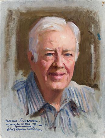 Portrait of President Jimmy Carter by Everett Raymond Kinstler - Auction record, sale price, and art valuation. Compare with similar artists and explore comparable artworks.
