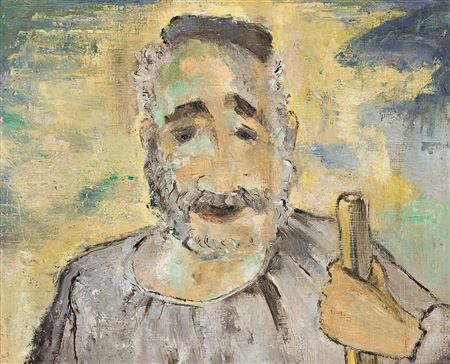 Portrait of a Man Holding a Staff, Haifa