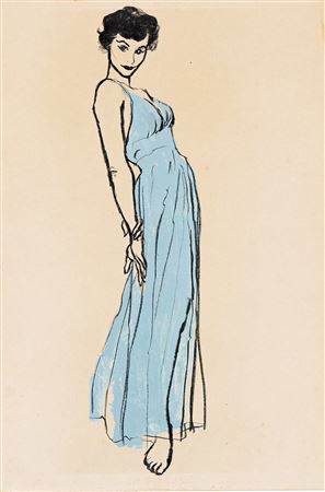 She stood there motionless - lovely and waiting.